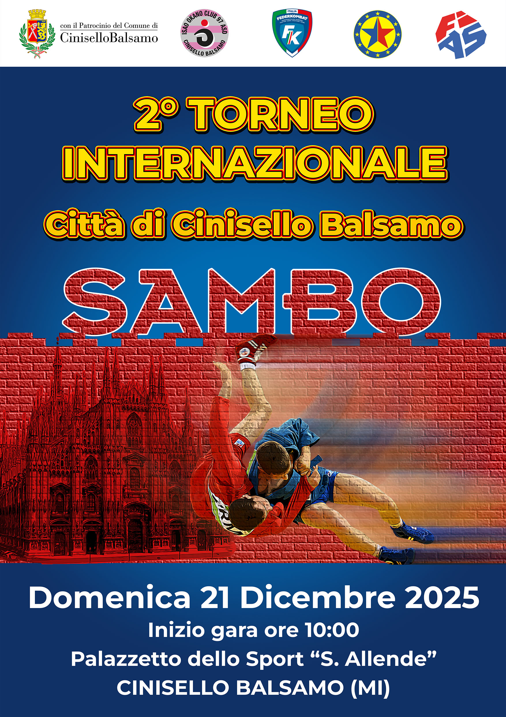 2025 Locandina 2 TORNEO di SAMBO città di Cinisello Balsamo