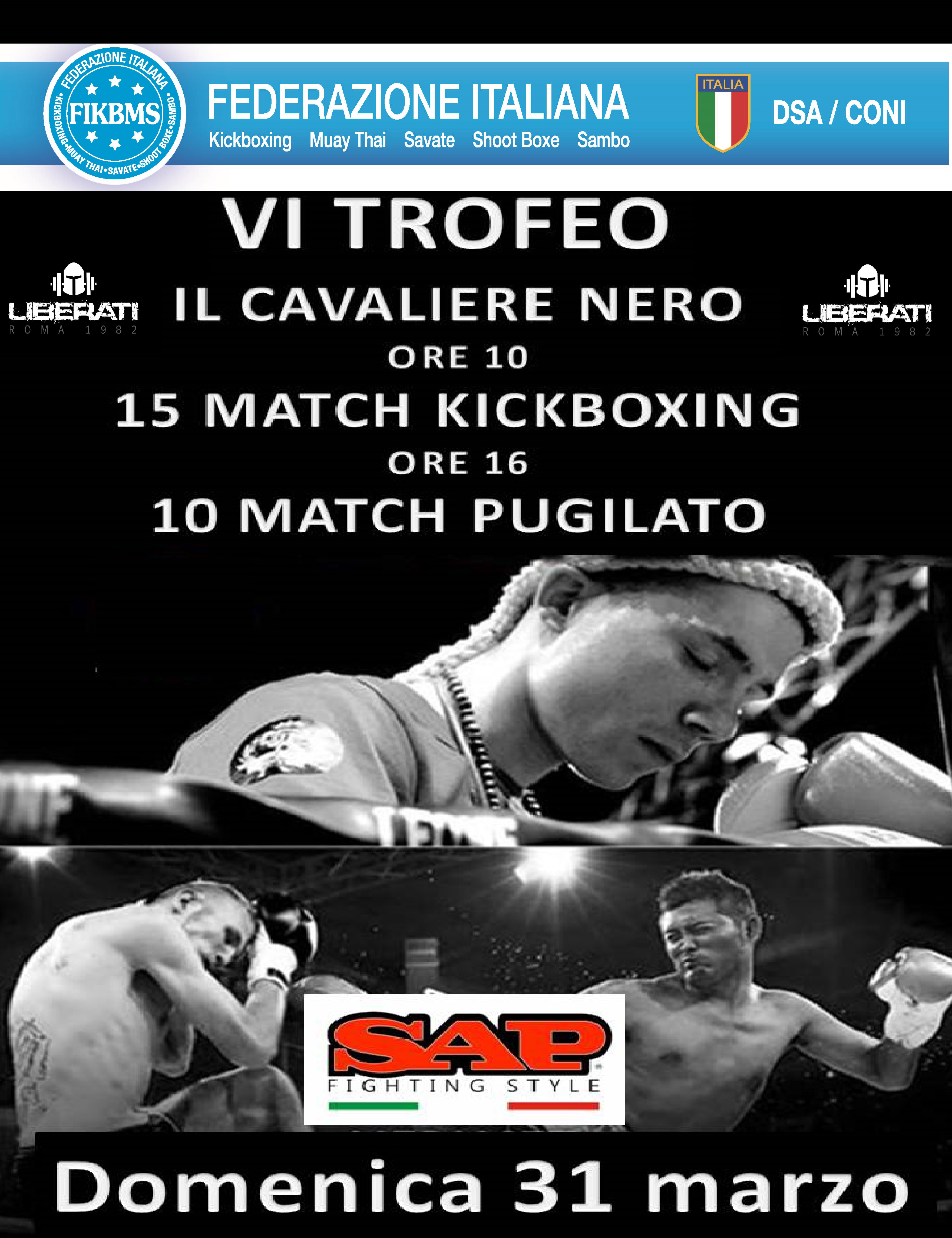 31 marzo Cavaliere nero