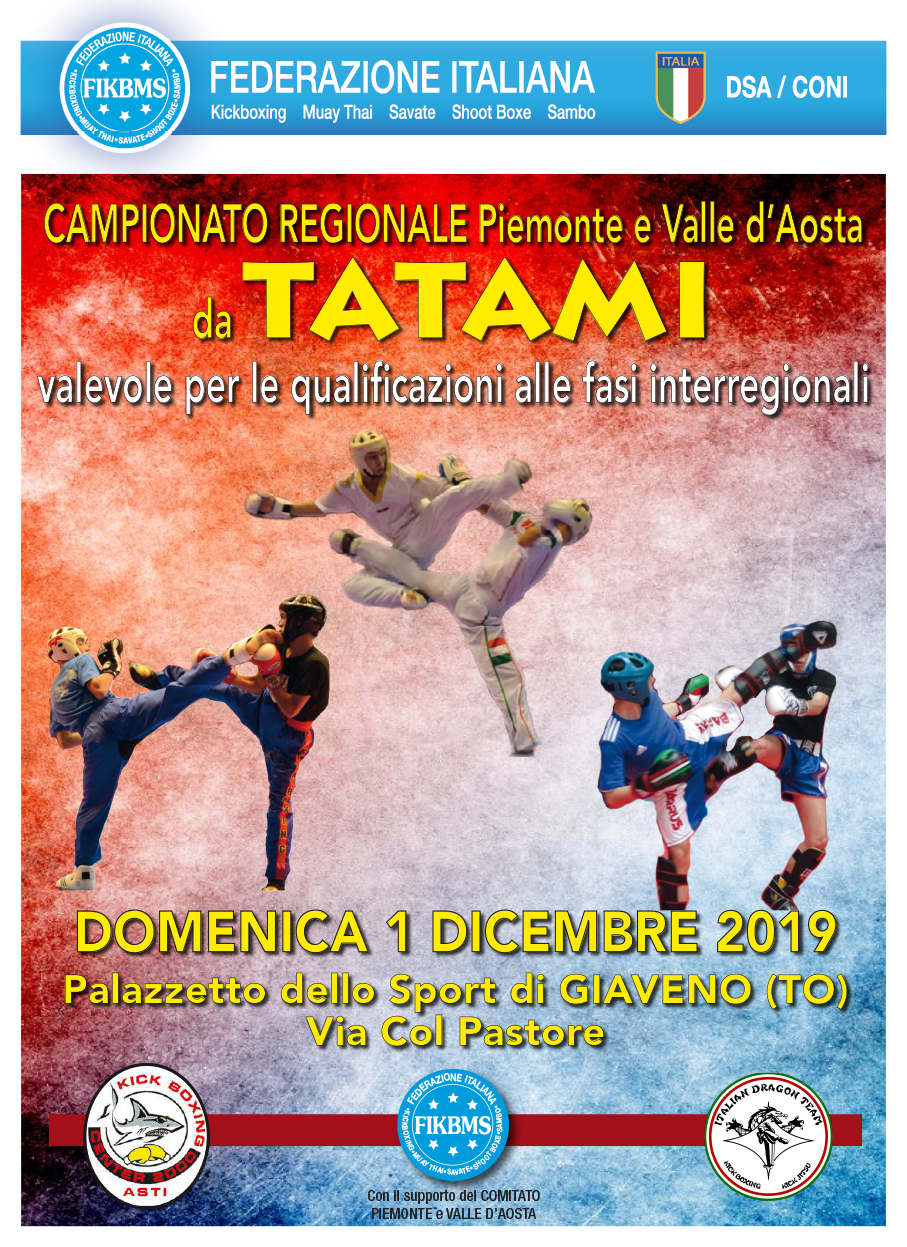 KICK BOXING locandina Regionali 19 GIAVENO