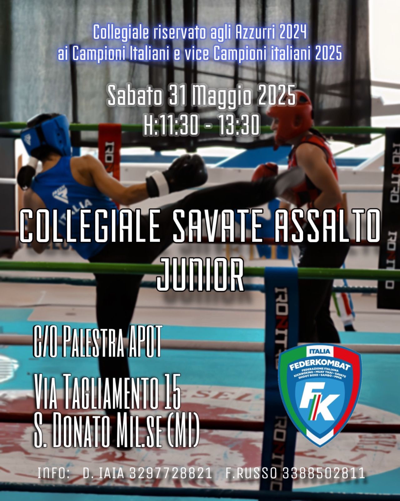 Locandina Collegiale Savate assalto junior 2025 bis